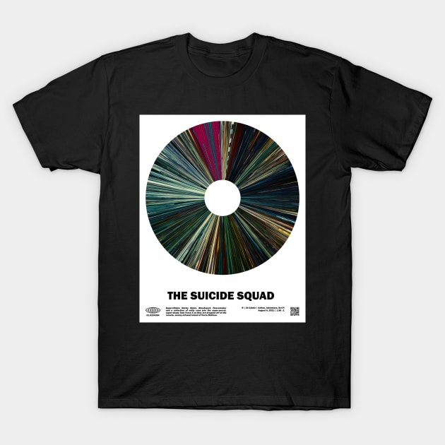 minimal_The Suicide Squad Warp Barcode Movie T-Shirt by silver-light